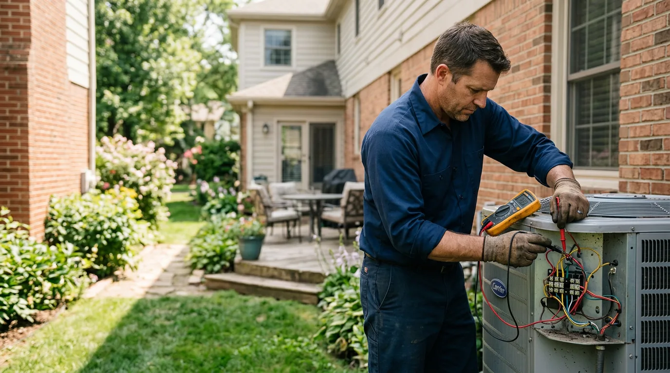 HVAC technician working near Dunlap, IL